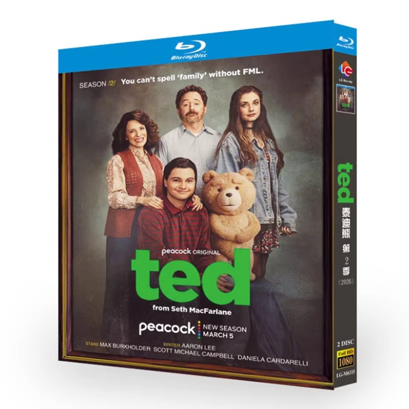 海外ドラマ「テッド シーズン 2」 ブルーレイ[Blu-ray-BOX] 2-DISC-DISC セス・マクファーレン マックス・バークホルダー