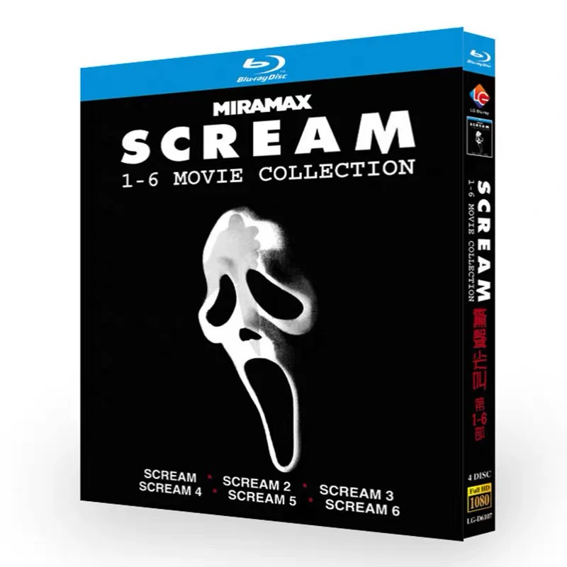 映画「スクリーム シリーズ1-6」 日本語字幕ブルーレイ[Blu-ray-BOX] 4-DISC ドリュー・バリモア ロジャー・ジャクソン