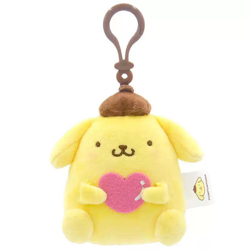 サンリオ ポムポムプリン ぬいぐるみ マスコット ハート 9cm キーホルダー