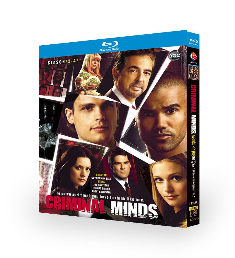 日本語字幕「クリミナル・マインド シーズン3-4」ブルーレイ4-DISC[Blu-ray-BOX]高画質海外盤正規品