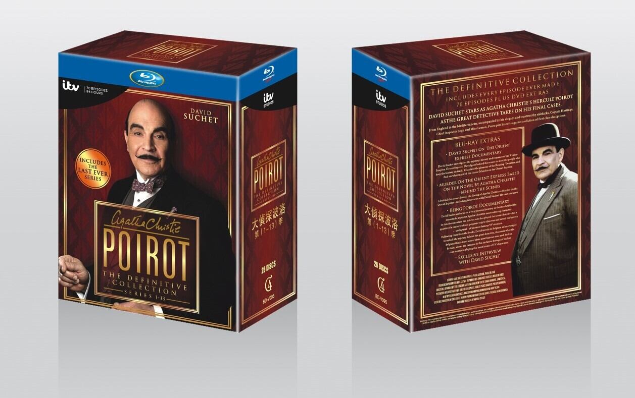 名探偵ポアロシリーズ1-13　作品集　ブルーレイディスク　全26枚セット　海外盤
