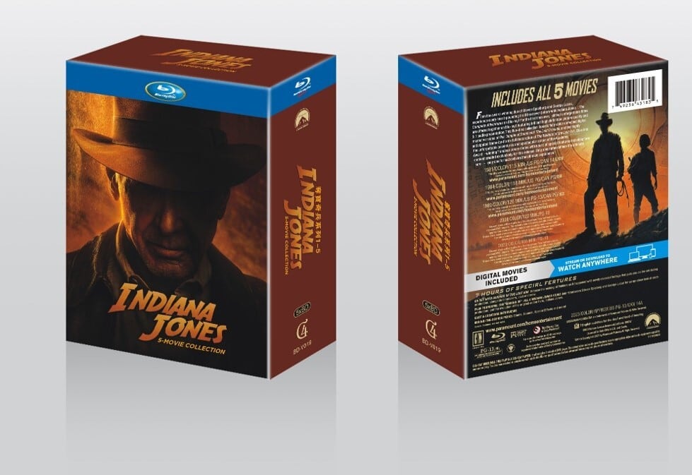 インディ ジョーンズ シリーズ作品集（5枚組）ブルーレイディスク 海外盤