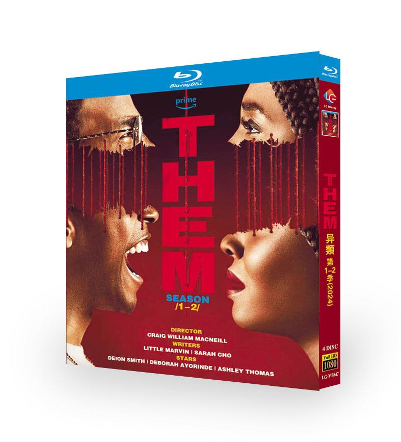 日本語字幕『ゼム シーズン1-2(2024) 』ブルーレイ4-DISC[Blu-ray-BOX]高画質海外盤正規品