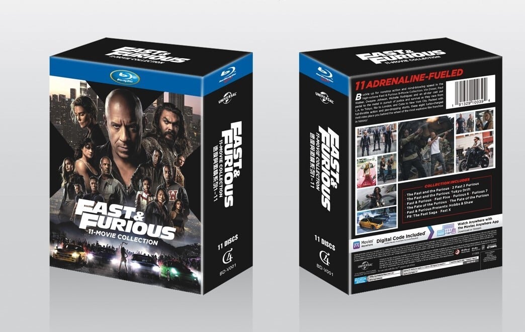 ワイルド スピード シリーズ 1～11作品集 ブルーレイディスク 全11枚セット 海外盤