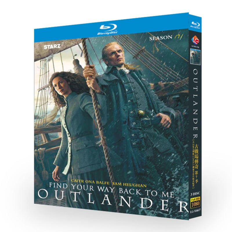 ドラマ日本語字幕『アウトランダー』シーズン7全話　ブルーレイ3-discblu-ray-box高画質海外盤正規品
