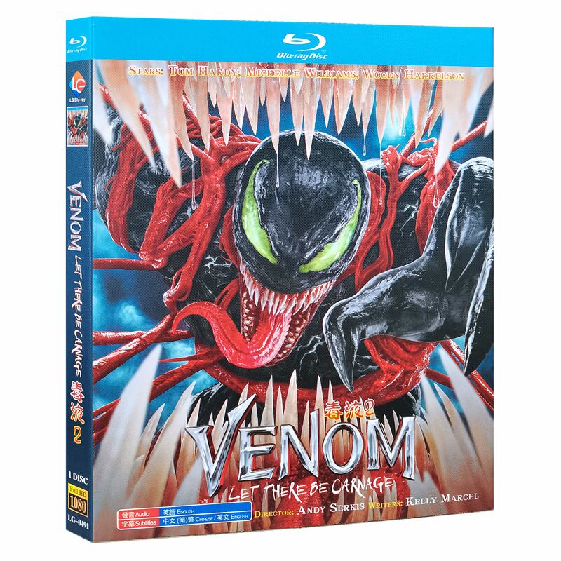 日本語字幕映画『ヴェノム:レット・ゼア・ビー・カーネイジ』ブルーレイ1-DISC[Blu-ray-BOX]高画質海外盤正規品