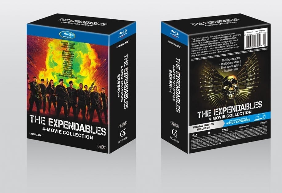 エクスペンダブルズ ニューブラッド作品集（4枚組）ブルーレイディスク 海外盤