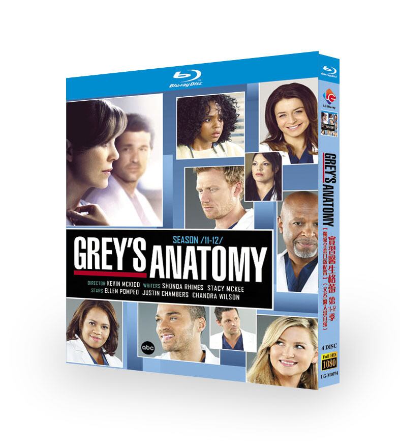 日本語字幕『グレイズ・アナトミー シーズン11-12』ブルーレイ4-DISC[Blu-ray-BOX]高画質海外盤正規品
