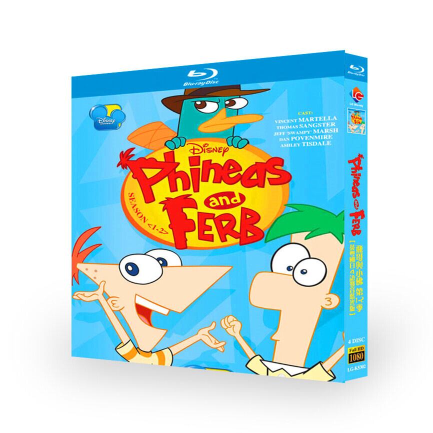 アニメ『 フィニアスとファーブシリーズ1-2/Phineas and Ferb Season』ブルーレイ4-DISC[Blu-ray-BOX]