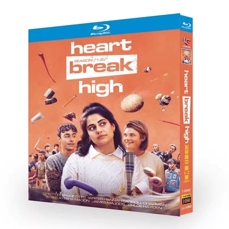 日本語字幕『ハートブレイク・ハイ シーズン1-2』ブルーレイ3-DISC[Blu-ray-BOX]高画質海外盤正規品