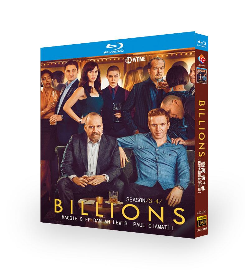 映画日本語字幕　ビリオンズ シーズン3-4　ブルーレイ4-DISC[Blu-ray-BOX]高画質正規品