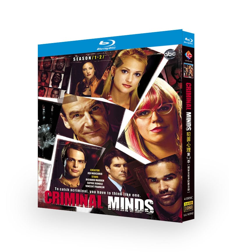 日本語字幕「クリミナル・マインド シーズン1-2」ブルーレイ4-DISC[Blu-ray-BOX]高画質海外盤正規品