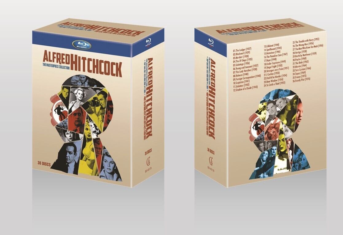 サスペンスの巨匠 アルフレッド ヒッチコック 名作映画コレクション36作品集 ブルーレイディスク 全36枚セット 海外盤