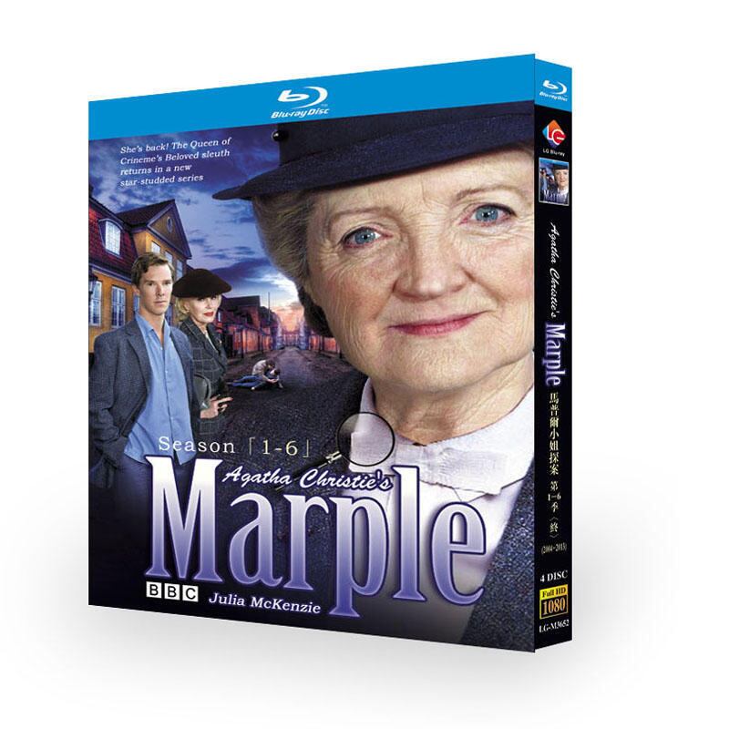 日本語字幕『アガサ・クリスティー ミス・マープル』シリーズ1-6　ブルーレイ4-DISC[Blu-ray-BOX]高画質海外盤正規品