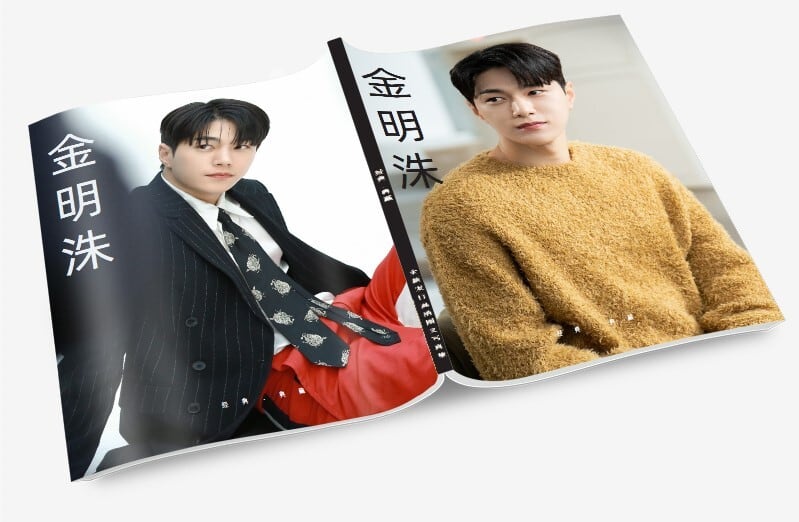 韓国俳優『キム・ミョンス（エル）』写真集1冊 A4ポスター4枚 しおり4枚 LOMOカード10枚