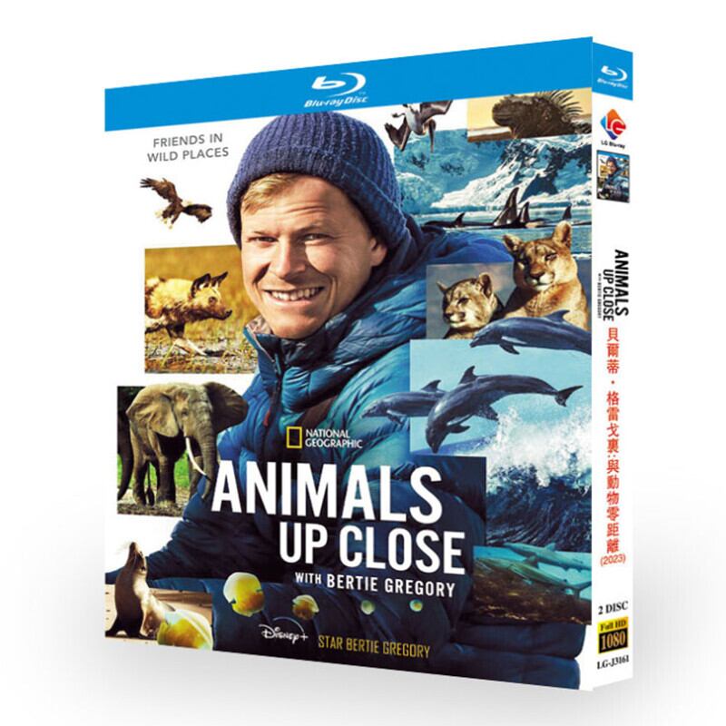 ドキュメンタリー日本語字幕　Animals Up Close with Bertie Gregory (原題) (2023)　ブルーレイ 2-DISC[Blu-ray-BOX]高画質正規品
