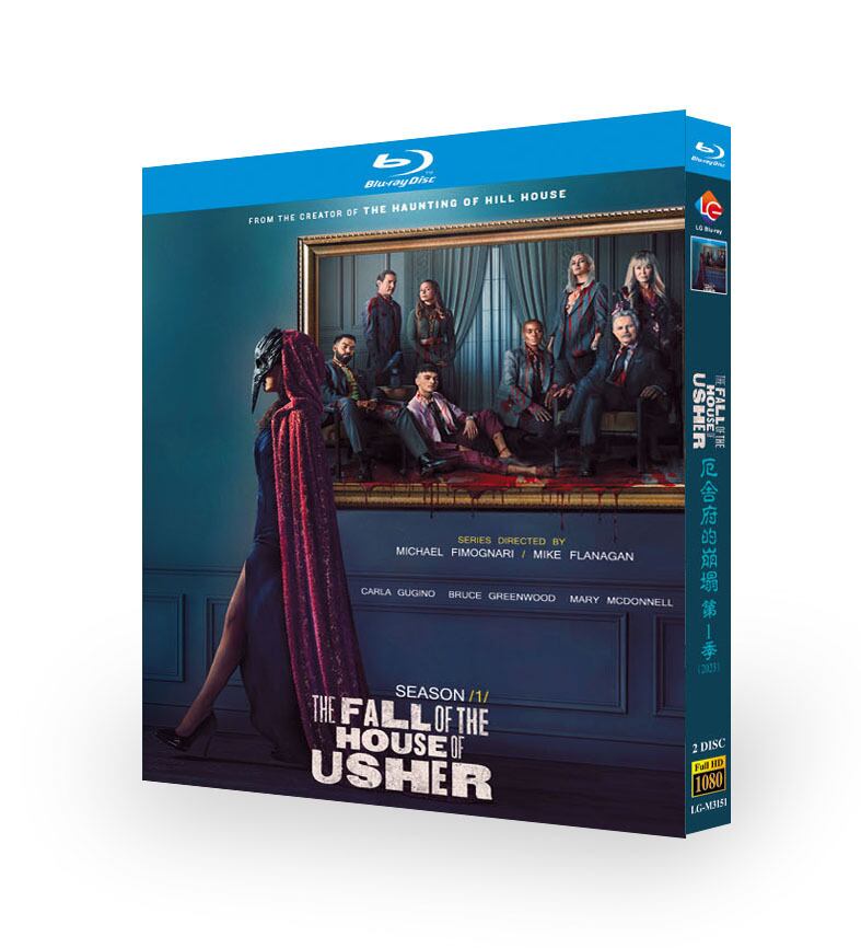 映画日本語字幕　The Fall of the House of Usher (2023)　ブルーレイ2-DISC[Blu-ray-BOX]高画質正規品