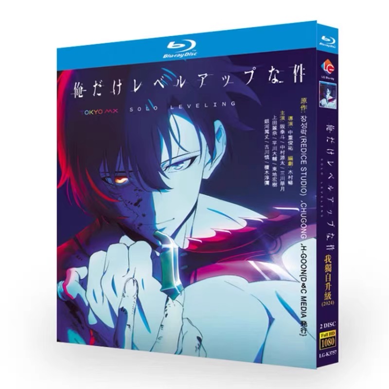 アニメ「俺だけレベルアップな件 (2024)」 日本語字幕ブルーレイ[Blu-ray-BOX] 2-DISC 坂泰斗 中村源太