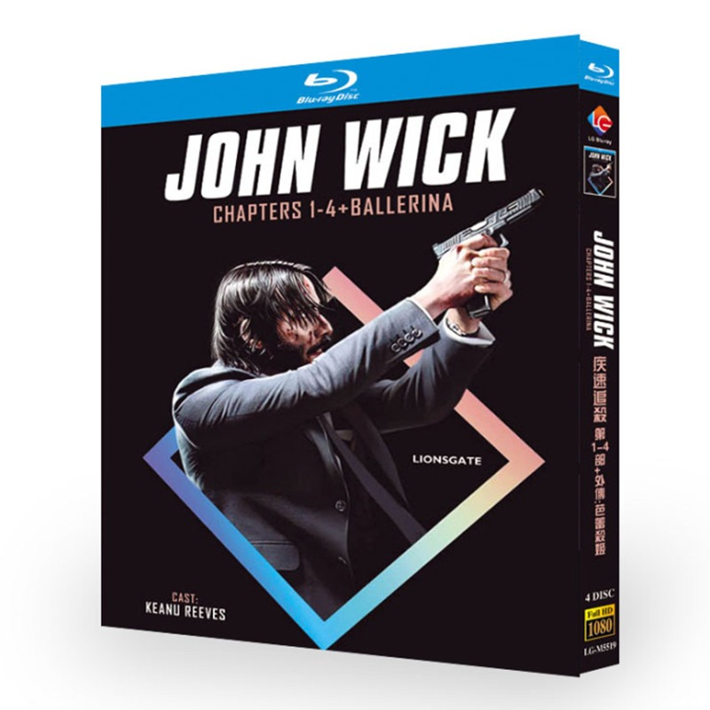 映画「ジョン・ウィック シリーズ1-4」 日本語字幕ブルーレイ[Blu-ray-BOX] 4-DISC-DISC キアヌ・リーブス マイケル・エンクヴィスト